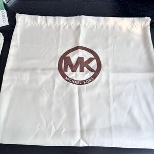 Michael Kors White Sateen Large Dustbag Handbag Storage Large 21x14